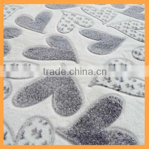 3D coral fleece blanket heart design / made in China