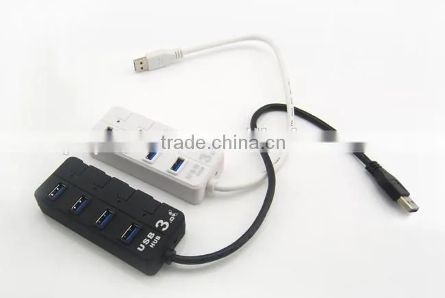 Super speed 5Gbps 3.0 version 4 port usb hub with led indicator