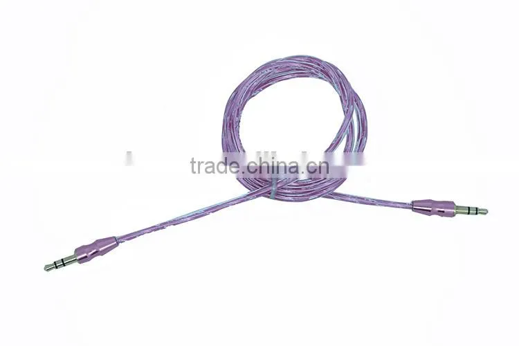 Aluminum foil DC3.5M to DC3.5M metal transparent cable