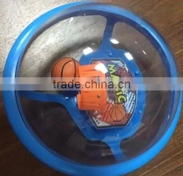 New design 2016 Funny Transparent ball with mini basketball and basketball hoop inside magic sports