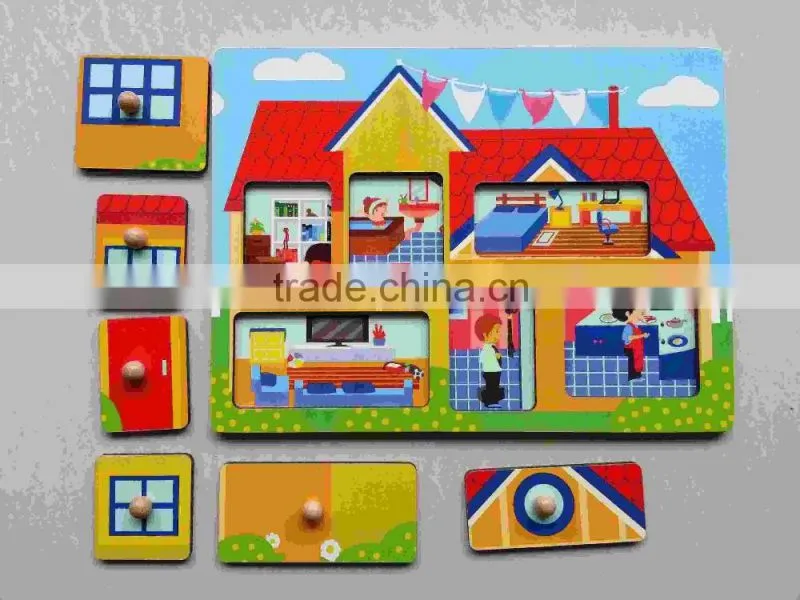 hot selling wooden educational kids puzzle toys