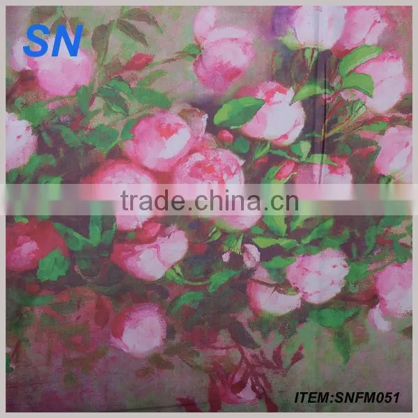 2014 fashion floral winter thick pashmina scarf for ladies