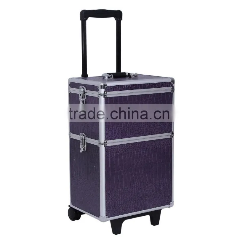 Trolley Cosmetic Case, pro Vanity Beauty Storage Suitcase