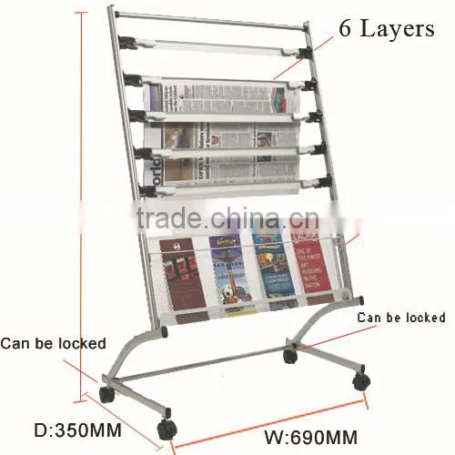 6-Tier hotel used Newspaper Rack for sale