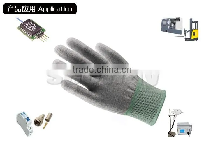 SEEWAY 13 Gauge Seamless Knitted Carbon Fiber ESD Hand Gloves For Electronics Working