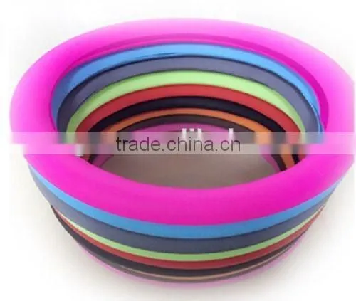 Car accessory silicone leather sewing steering wheel cover