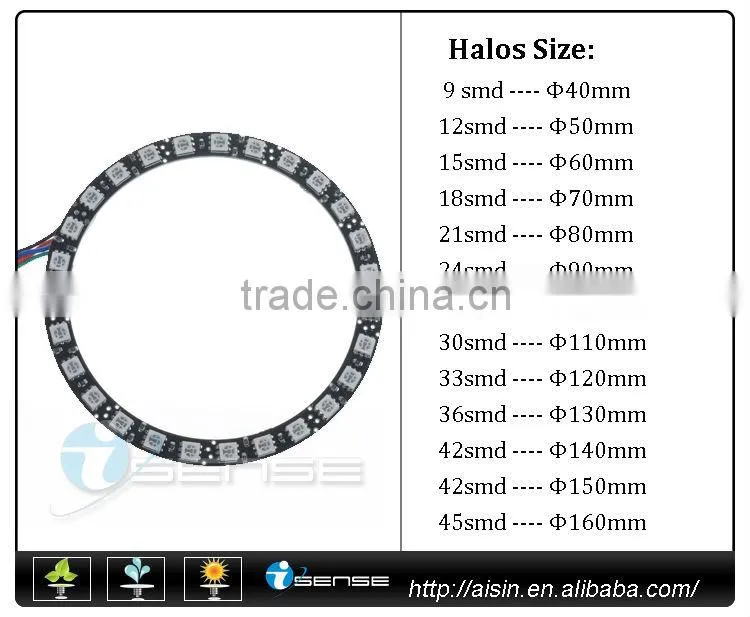 2015 hot sale 90mm Halo Rings Led Angel Eye
