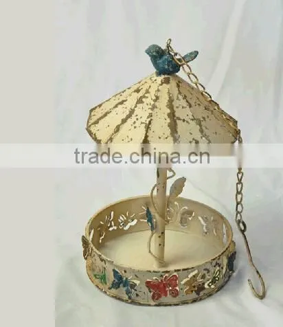 French vintage style metal garden bird feeder