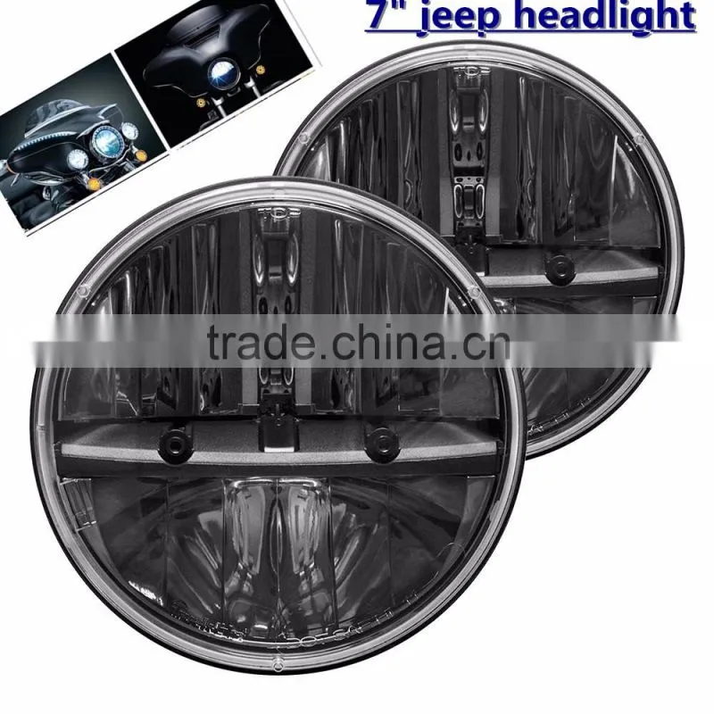 car accessories 7 Inch Round Led Headlight for Jee-p Wrangler Cj Jk Tj Motorcycle Offroad Vehicles