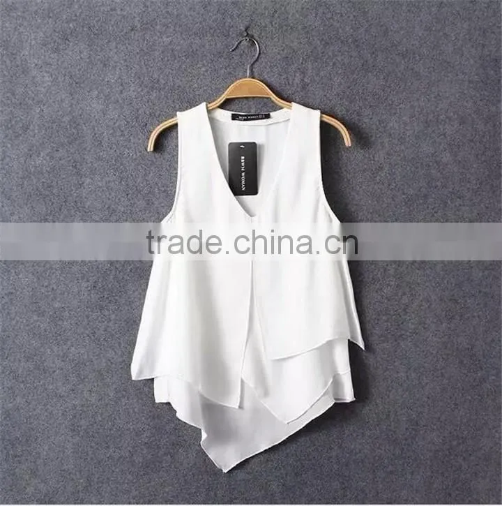 Concise Design Plain color Elegant Design Chiffon Fabric Beach Tunic