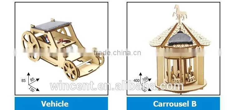 DIY Solar Powered Wooden Ferris Wheel 3D Puzzle Toys