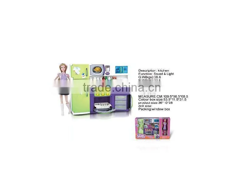 PLASTIC KITCHEN TOY SET WITH MUSIC AND LIGHT