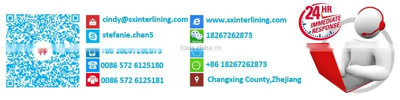 20D 100% Polyester Fabric Plain Woven Fusing Interlining