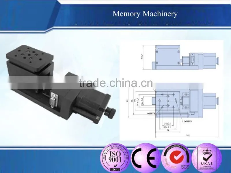 Black Anodized Aluminum Alloy Electric Lab Jack,, 10 mm Travel