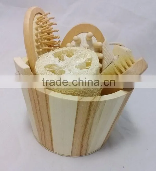 High quality natural wooden body brush,soft back makeup body brush