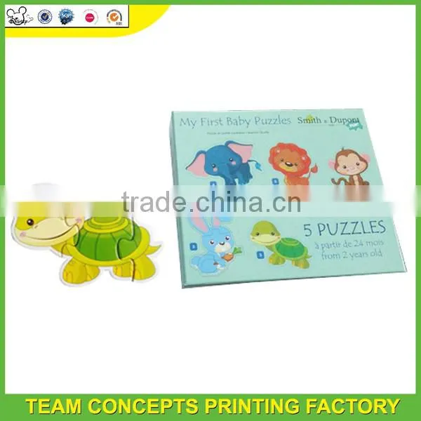 Cute turtle paper cartoon magnetic puzzle for kids
