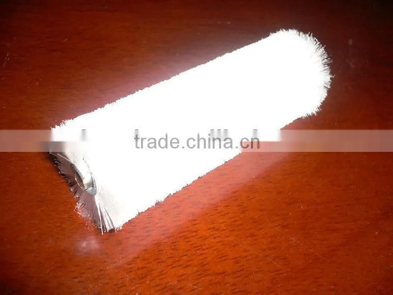 Industrial Cylindrical Coil Brush Roller With Iron Pipe