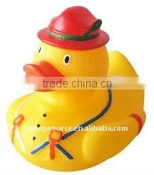 Football Design Vinyl Soft Duck Baby Bath Kids Toys for promotion