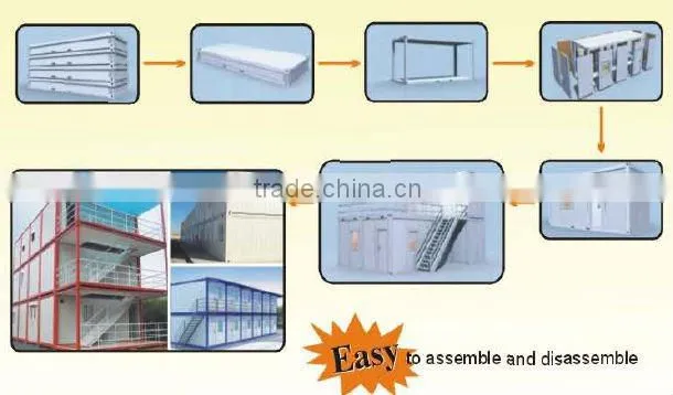 Build-up Container Construction with Stairs ,Shower room ,Fluorescent Light,Water Closet