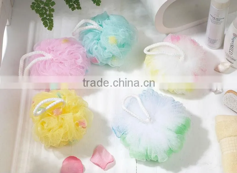 flower shape shower mesh sponge
