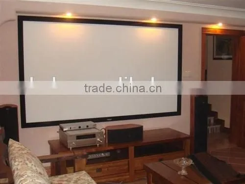 High Contrast Theatre Fabric / fixed frame screen for high level home theater