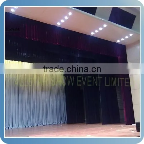 Black and red theater curtain,stage curtain