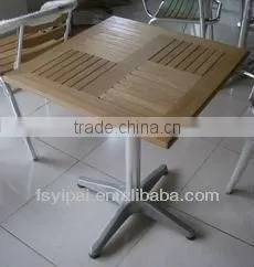 metal frame round wooden design coffee table (YT18W)