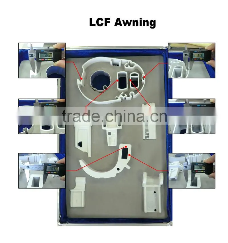 2.2m*1.5m- Retractable Full Cassette Folding arm Awning with LED lights
