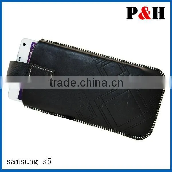 for samsung galaxy S5 case leather case for mobile cell phone pouch for S5