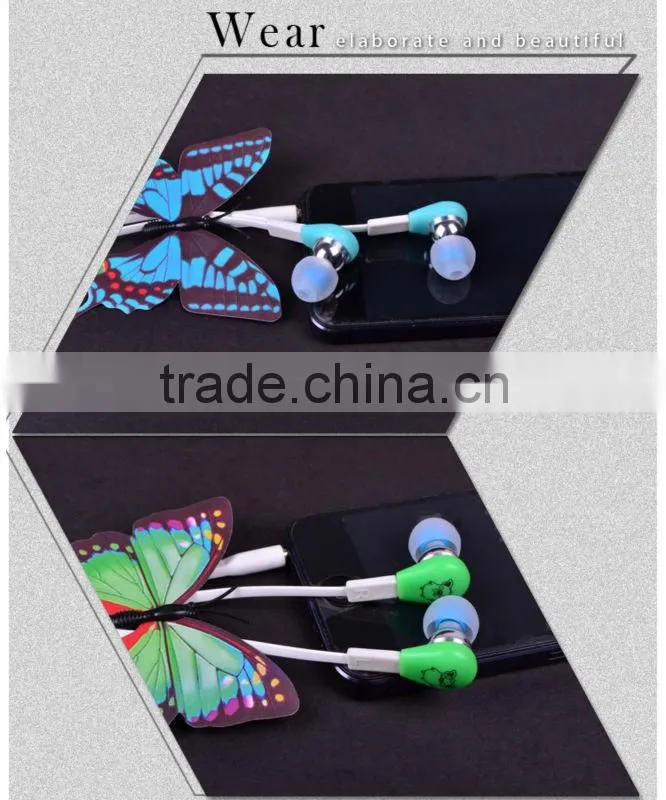 ULDUM supper high quality cheap plastic in ear earphone/deep bass sound ecouteur