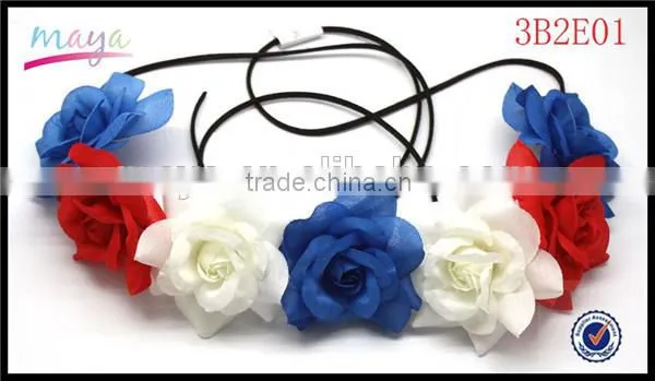 2015 Hot Sale Handmade Flower Halo Roses Festival Bride Womens Girls Garland