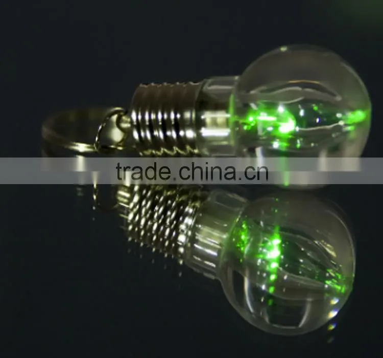 Top selling mini light bulb shape wholesale custom light up led flashing keychain
