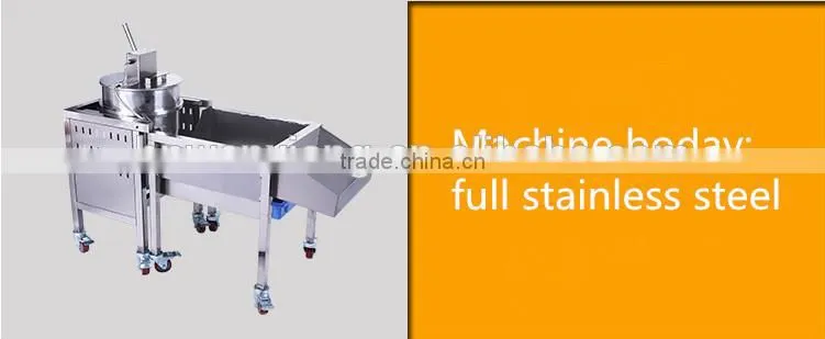 Stainless steel LPG heating popcorn machine electric mixer function