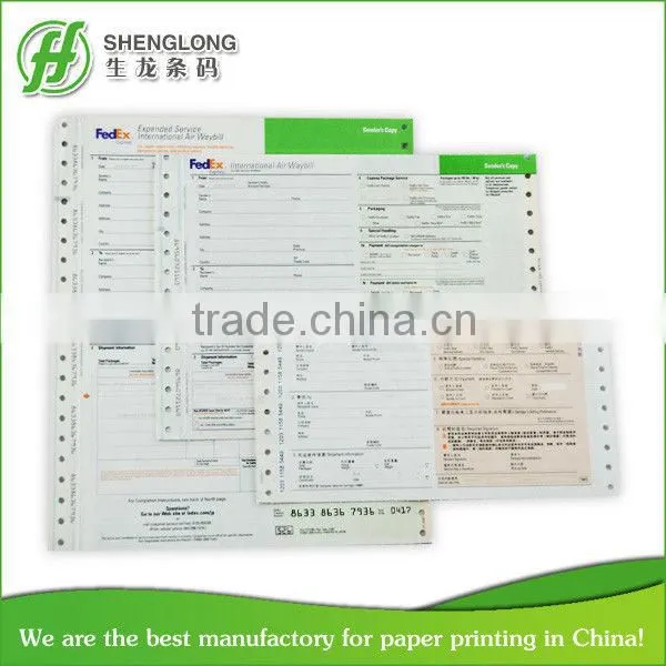 Worldwide Express waybill with barcode