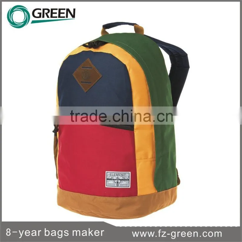 Polyester Material 2015 School backpack promotional man bag