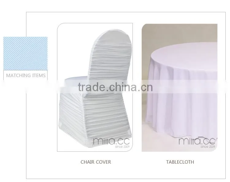 Hot sale 2016 wholesale blush chiffon ruffled wedding chair cover sash hood
