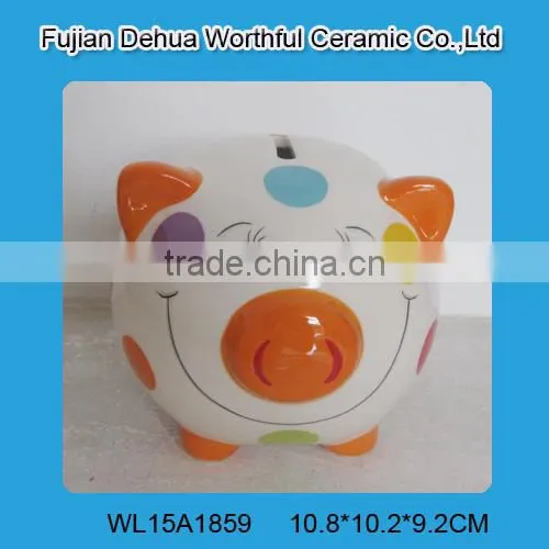 Creative ceramic soccer money box,ceramic soccer piggy box,ceramic soccer cash box,ceramic coin box,ceramic saving box
