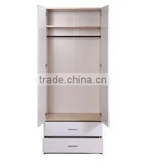 2013 fsc 2 door modern kd melamine PB wardrobe