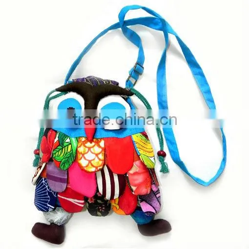 2014 Newly Trend Fashion cotton cute owl backpacks,kids backpacks(MEIIYI L0833)