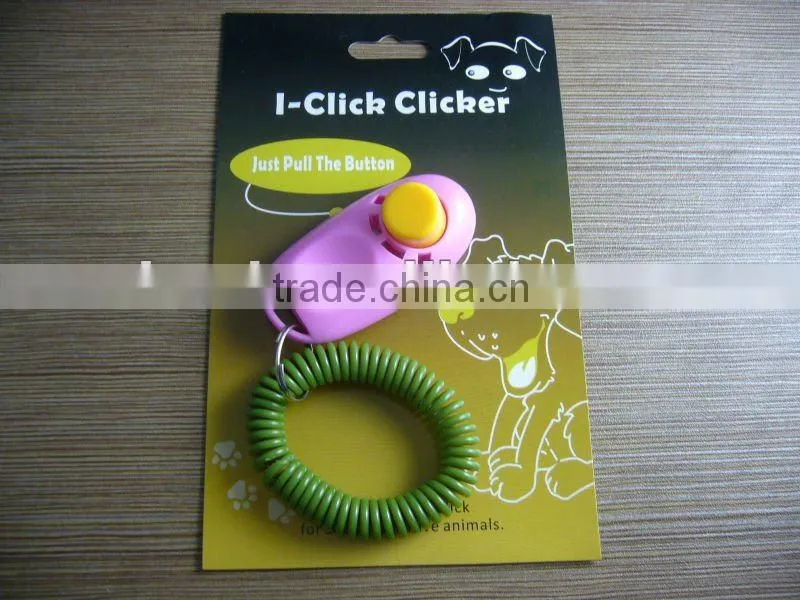 Pets plastic i-click training clicker play toy with customed logo printing