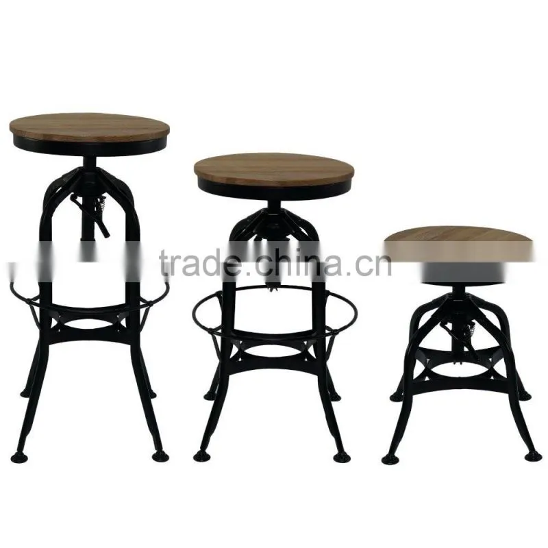Vintage Kitchen Industrial Metal Singer Bar Stool and Chair