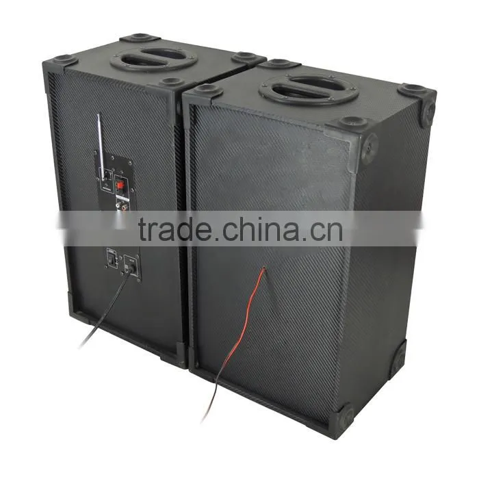 2.0 subwoofer DJ speaker with function USB/SD/FM /EQ professional active stage speaker