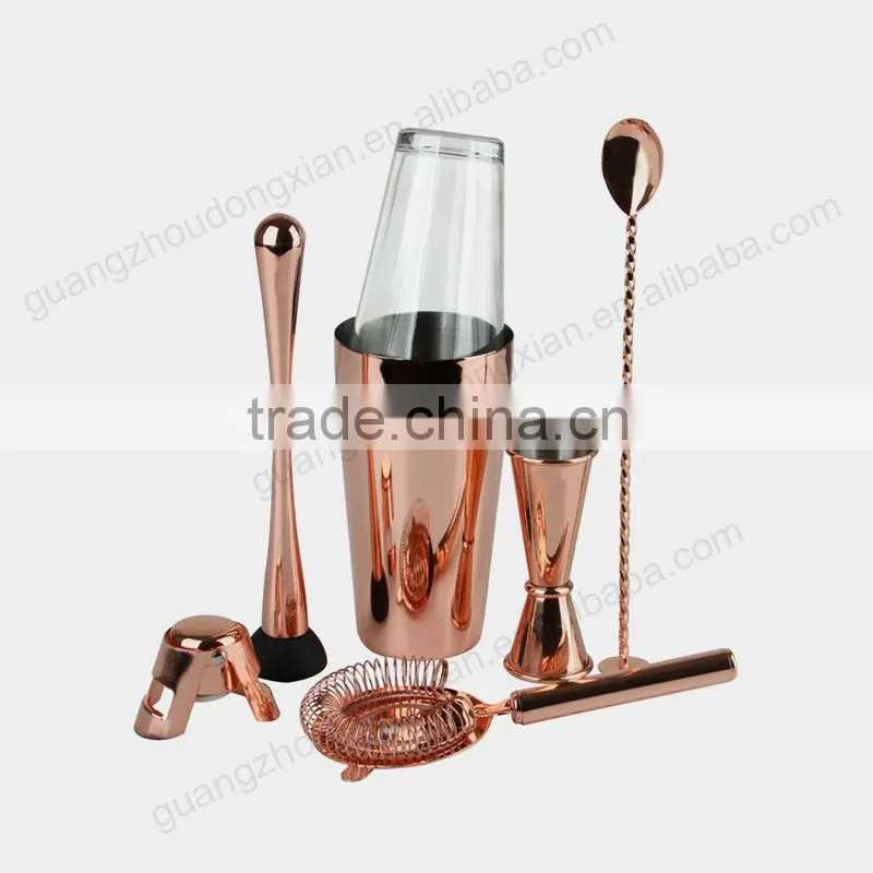 Hot sale China factory supplier Gold Plated bar cocktail bar set
