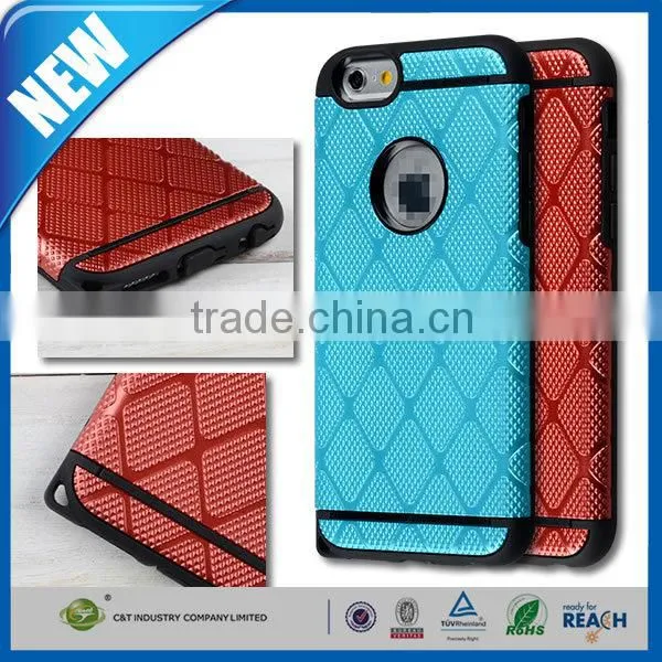 C&T Whole lastest fashionable design mobile phone cover hybrid case for iphone 6