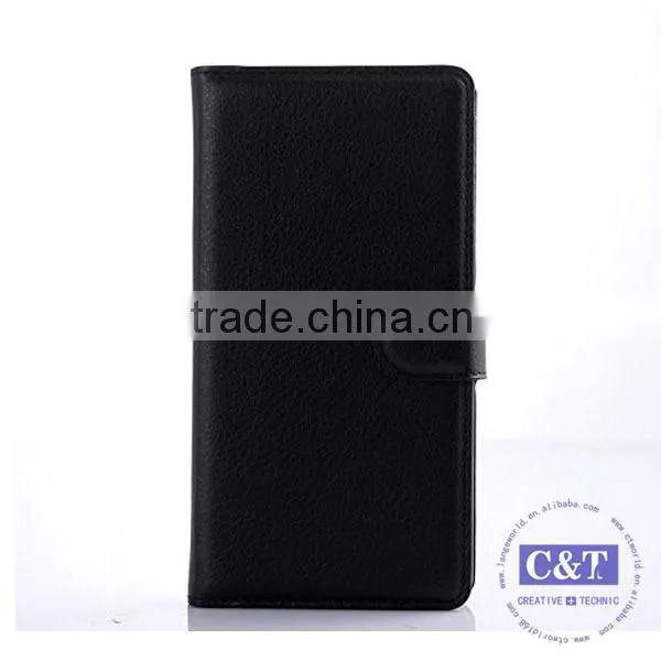 C&T Fashion Card Slot Magnetic PU Leather Flip Case Cover For Huawei Ascend P8