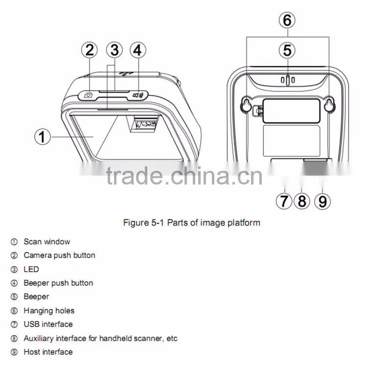 made in china 1d fixed mount CCD Barcode Scanner,supermarket Barcode Scanner