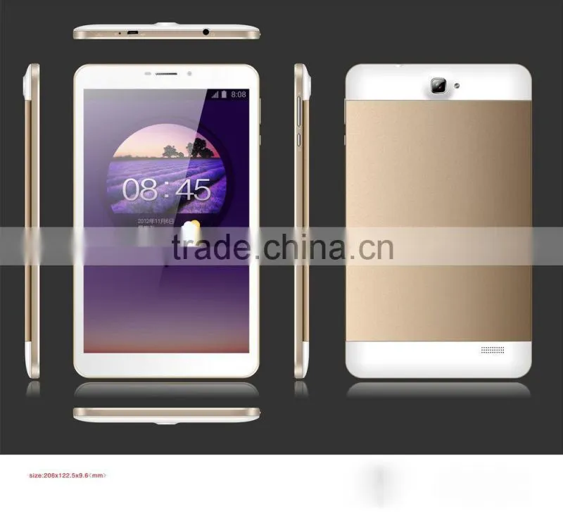 8 inch 1280* 800 IPS MTK8752 QCTA CORE 4G LTE FDD Android4.4 tablet pc
