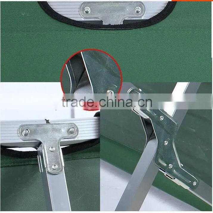 OEM Wholesale 600D Outdoor Aluminum Frame Military Adult Camping Bed