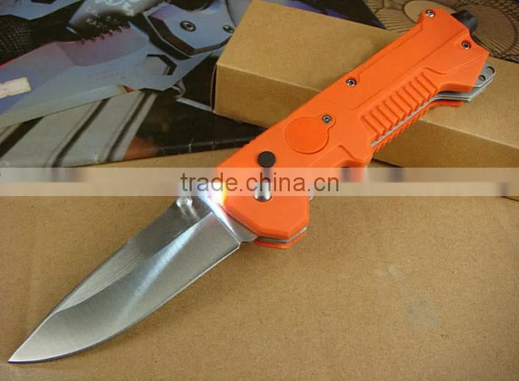 OEM multi folding knife with flashlight