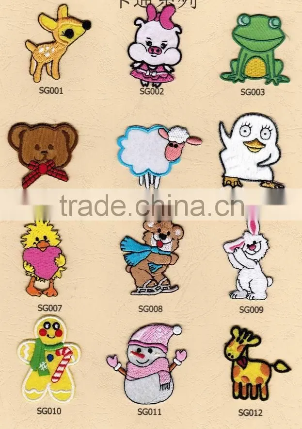 digitized custom logo full embroidered badges